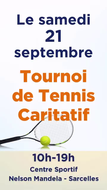 1ère édition du Tournoi de TENNIS caritatif 🎾