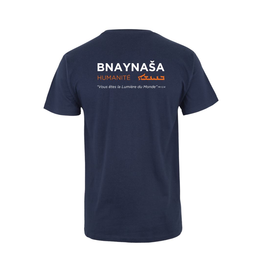 T-shirt Manches Courtes BNAYNAŠA - Bleu – Édition Solidaire