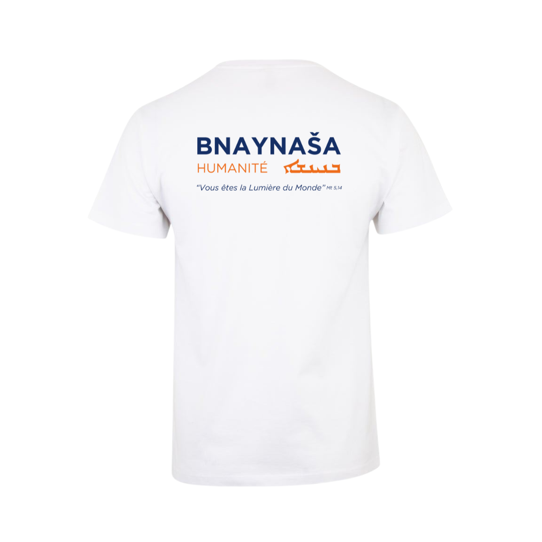 T-shirt Manches Courtes BNAYNAŠA - Blanc – Édition Solidaire