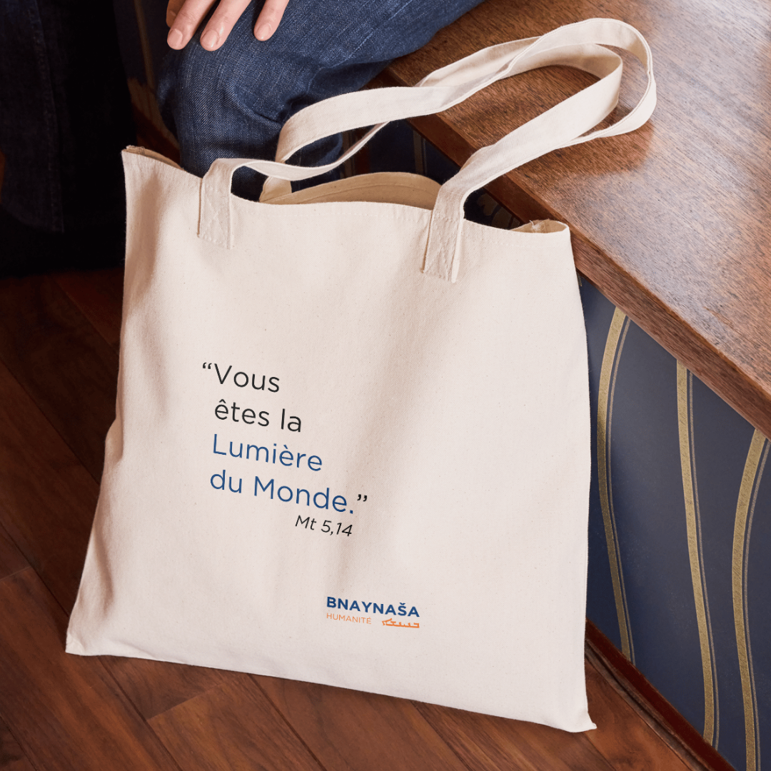 Tote Bag BNAYNAŠA – « Vous êtes la Lumière du Monde »