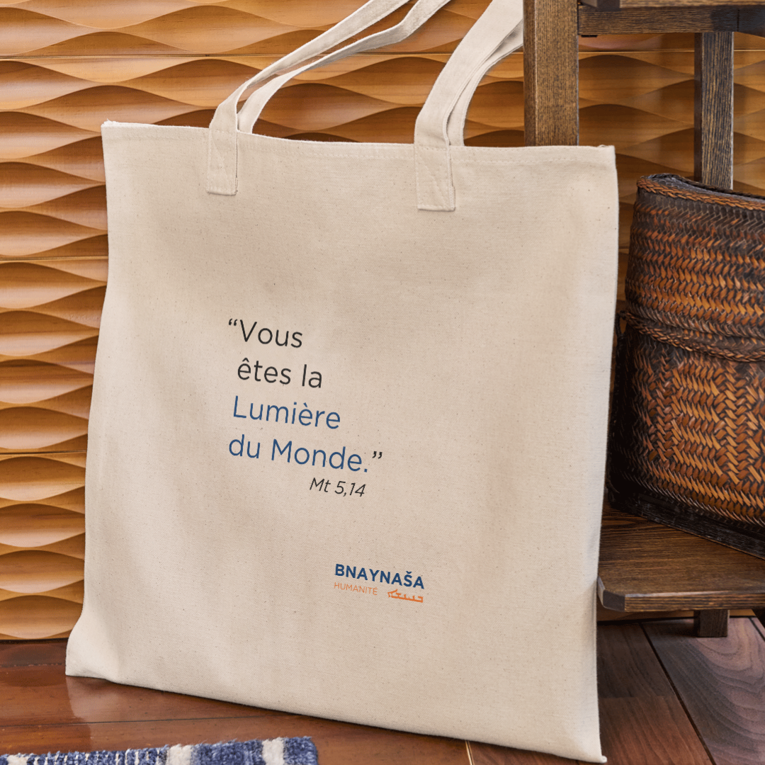 Tote Bag BNAYNAŠA – « Vous êtes la Lumière du Monde »