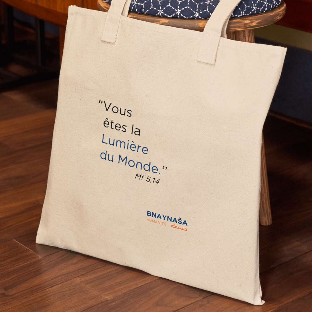 Tote Bag BNAYNAŠA – « Vous êtes la Lumière du Monde »