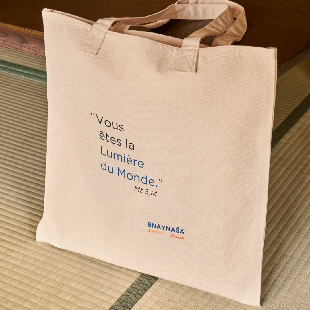 Tote Bag BNAYNAŠA – « Vous êtes la Lumière du Monde »